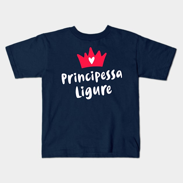 Liguria Roots Principessa Ligure Ligurian Princess Kids T-Shirt by zeno27